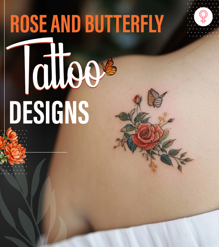 50 Best Rose & Butterfly Tattoo Designs With Their Meanings [Video]