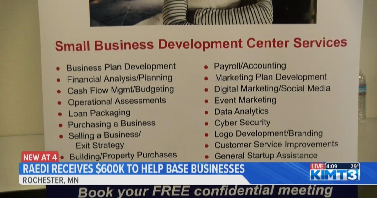 RAEDI has funds to help businesses in Rochester. | News [Video]