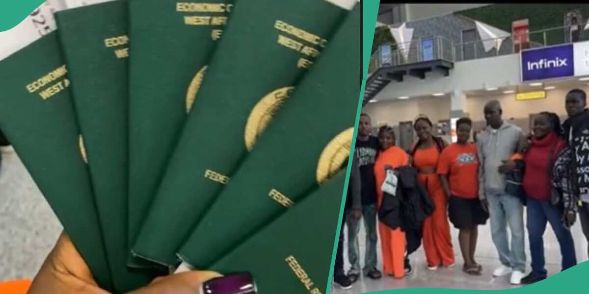 Let Mine Come Out: Nigerian Family of 6 Successfully Gets Their Visa Approved, Arrives at Airport [Video]