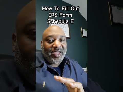 How To Fill Out IRS Form Schedule E [Video]