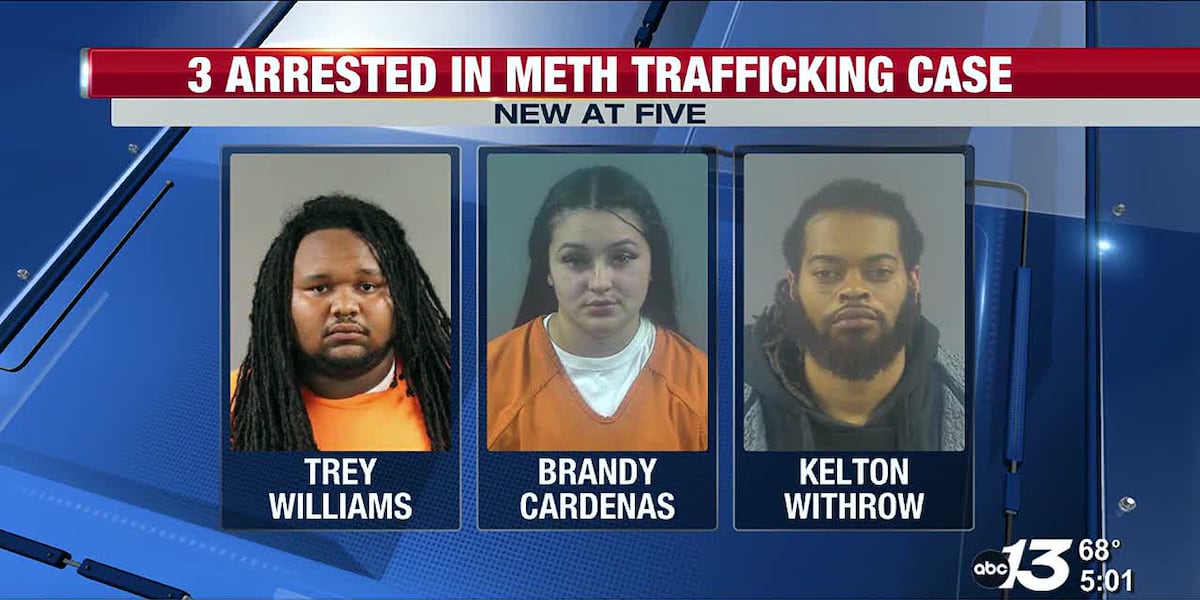 Three people charged in meth trafficking case [Video]