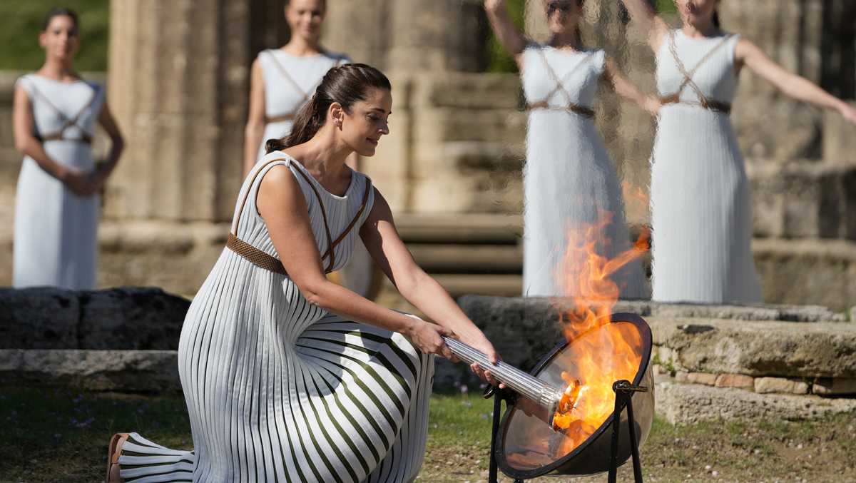 Torch and sandals: What to know about the flame-lighting ceremony in Greece for the Paris Olympics [Video]