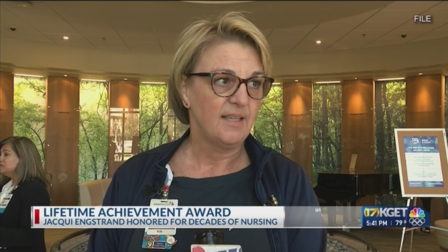 Jacqui Engstrand receives lifetime achievement award for nursing [Video]