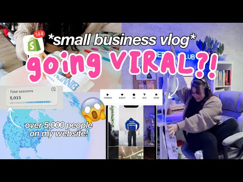 *small biz* LAUNCH DAY VLOG | we went VIRAL!?!?!😱pack orders with me [Video]