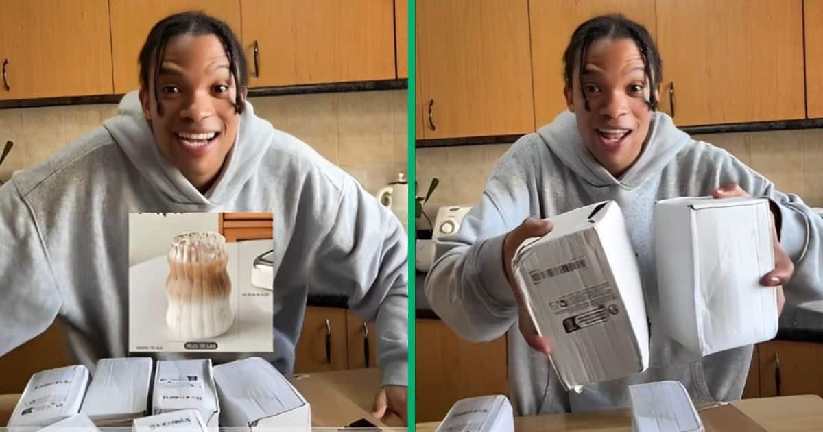Man in TikTok Video Buys Temu Glassware, SA Eager for Unboxing