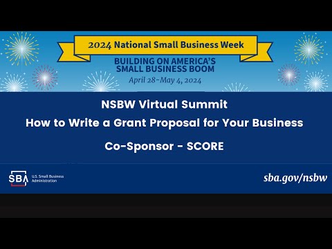 SBA: How to Write a Grant Proposal for Your Business | Co-Sponsor - SCORE | SHE BOSS TALK [Video]