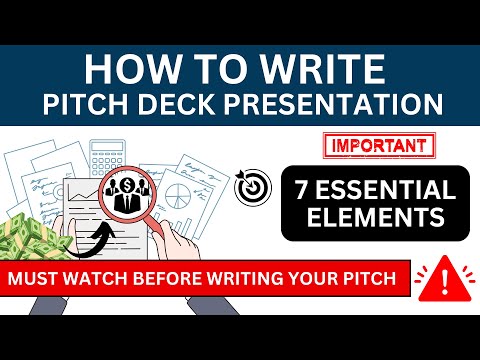 How to Write a Pitch Deck Presentation for Business Plan [Video]