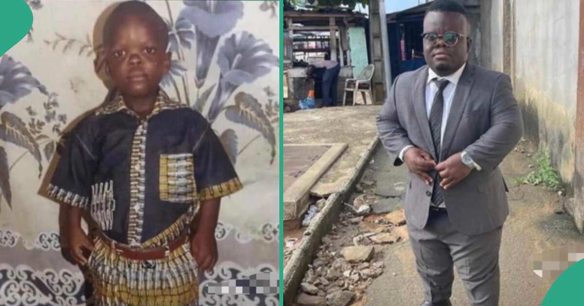 Proud Man With Small Stature Defines Growth Using His before Versus after Pictures, Goes Viral [Video]