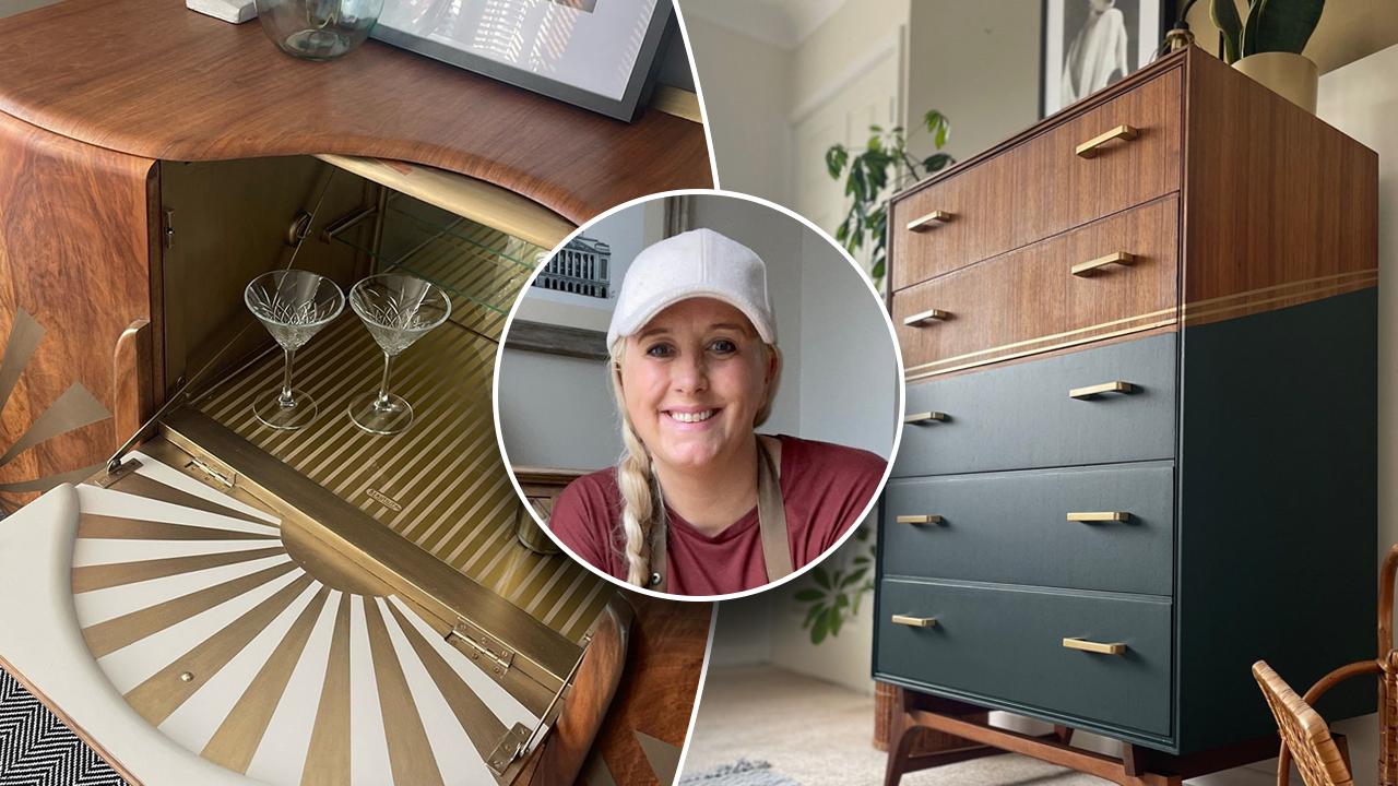 Stay-at-home mom redoes furniture headed for the trash, creates unique, upcycled designs [Video]