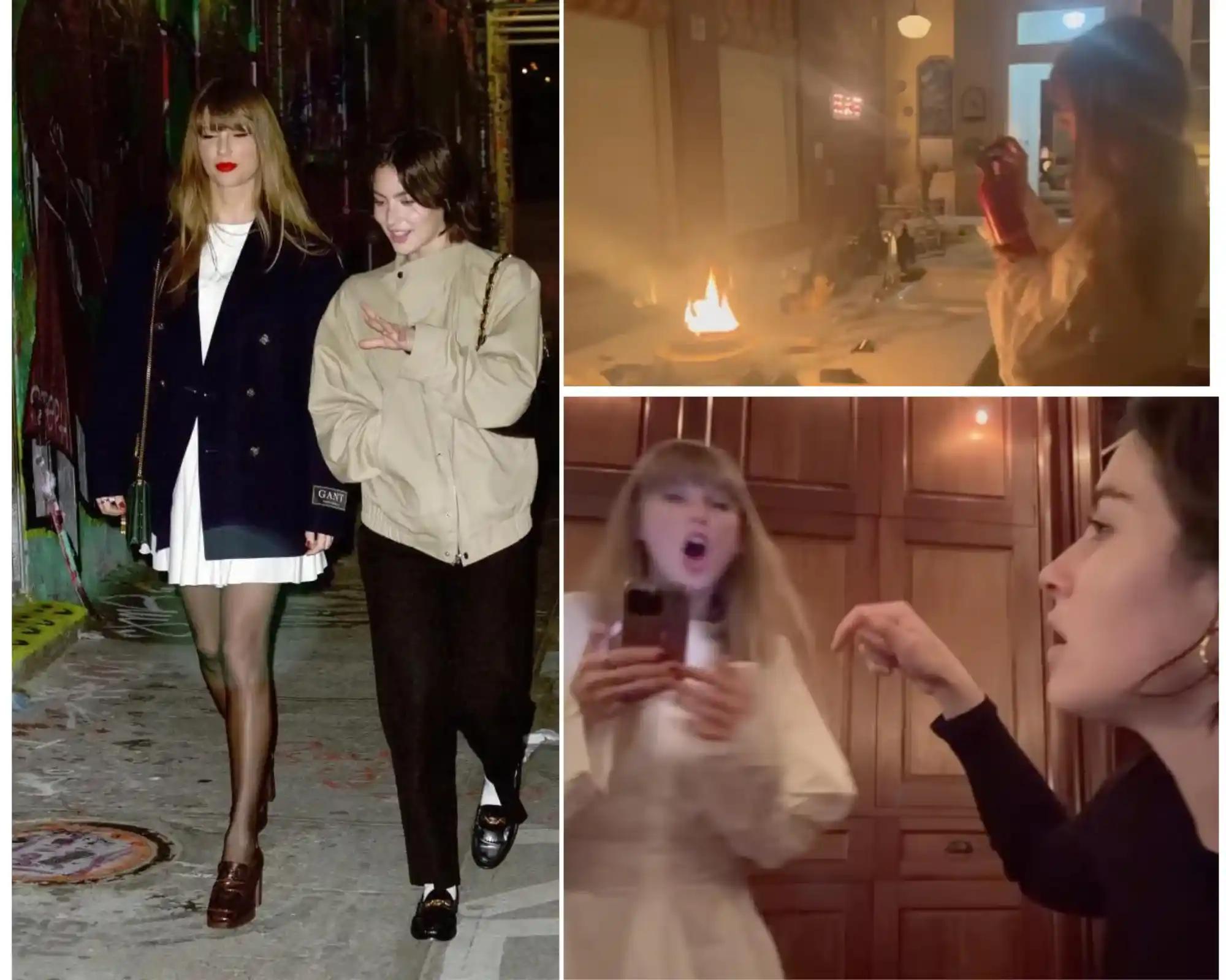 Taylor Swift Teams Up with Gracie Abrams to Extinguish Apartment Fire [Video]
