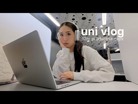 UNI VLOG 📝 12hr productive days, library study, apartment cleanup, home alone, packing for Japan [Video]