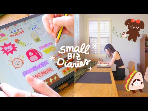 Small Business Diaries ♡ designing new collection, plushie keychains, digital downloads [Video]