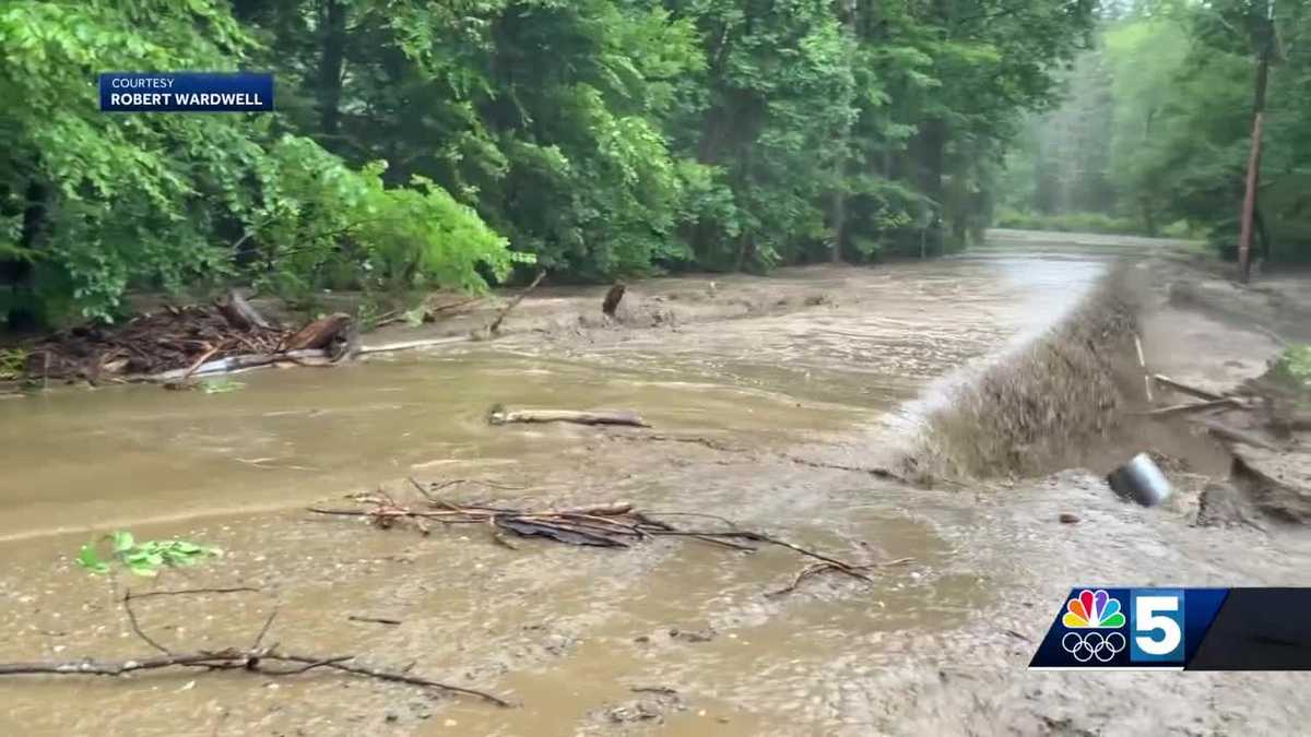 Dozens of Stowe residents stranded following flash-flood washouts [Video]