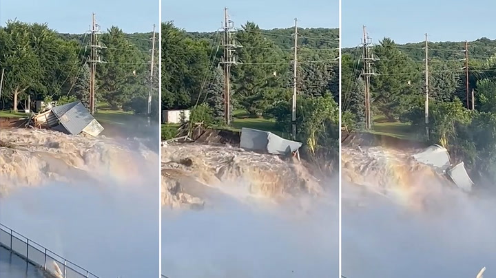 Minnesota building collapses into rushing floodwaters | News [Video]