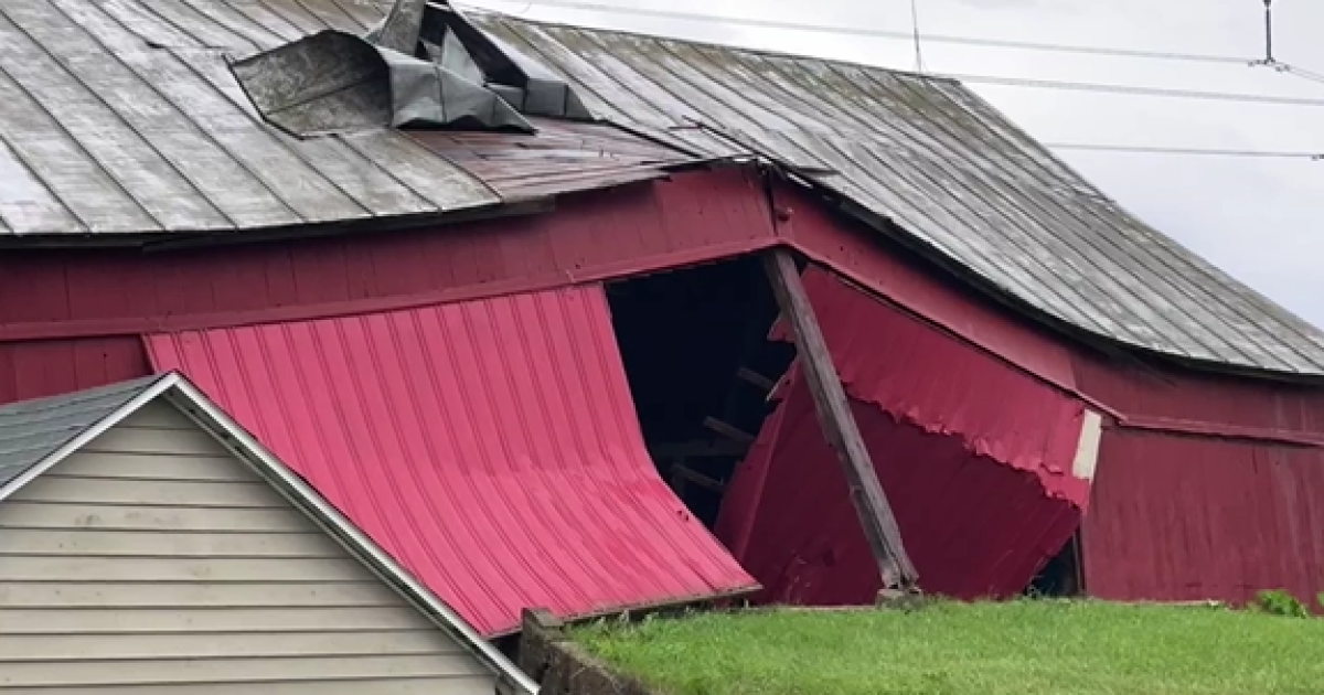 ‘I think our barn’s collapsing’ Storm topples building in Wright Township [Video]