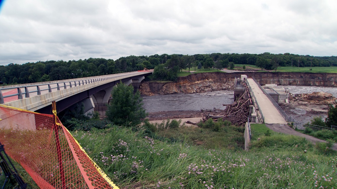 Focus turns from Rapidan Dam to adjacent bridge [Video]