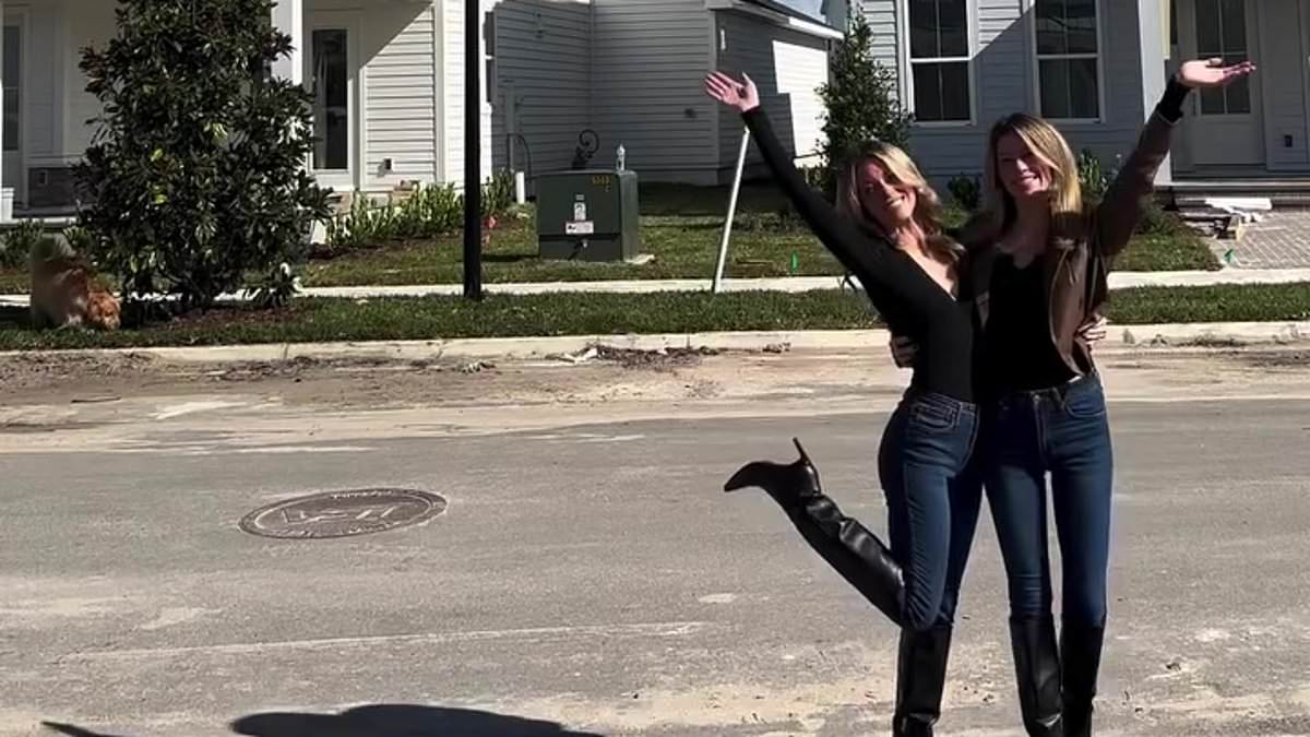 Identical twin sisters who have the same job, car and dog move into matching homes – right next door to each other [Video]