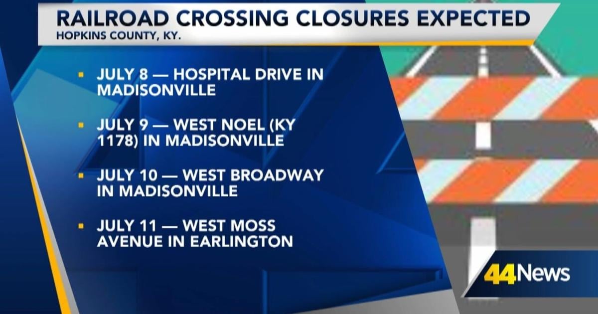 Several railroad crossings closing in Hopkins County next week | Video