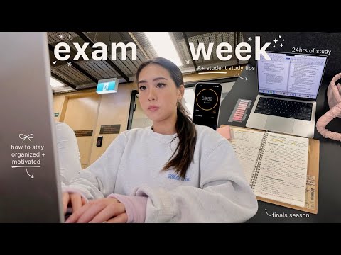 UNI VLOG 💻 exam week, final season, study tips, lots of studying, how to stay organized & motivated [Video]