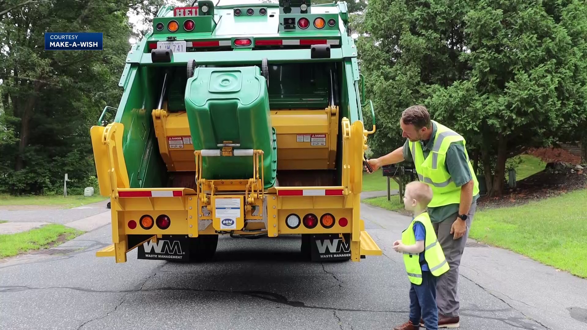 Boy, 4, with cystic fibrosis gets wish to be garbage truck driver for a day thanks to Make-A-Wish [Video]