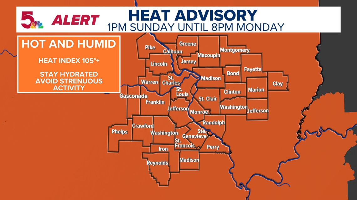 A Weather Impact Alert for St. Louis as dangerous heat builds Sunday into Monday [Video]