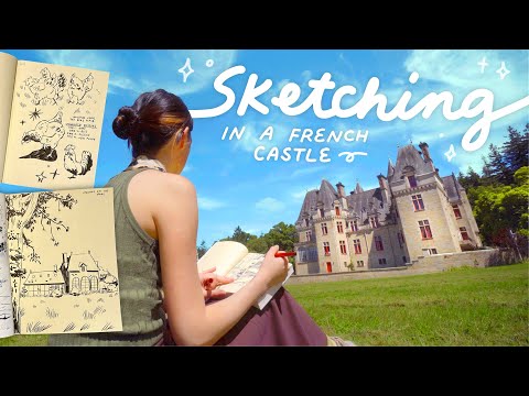 Sketching in the French Countryside… in a Castle 🏰✨ [Video]