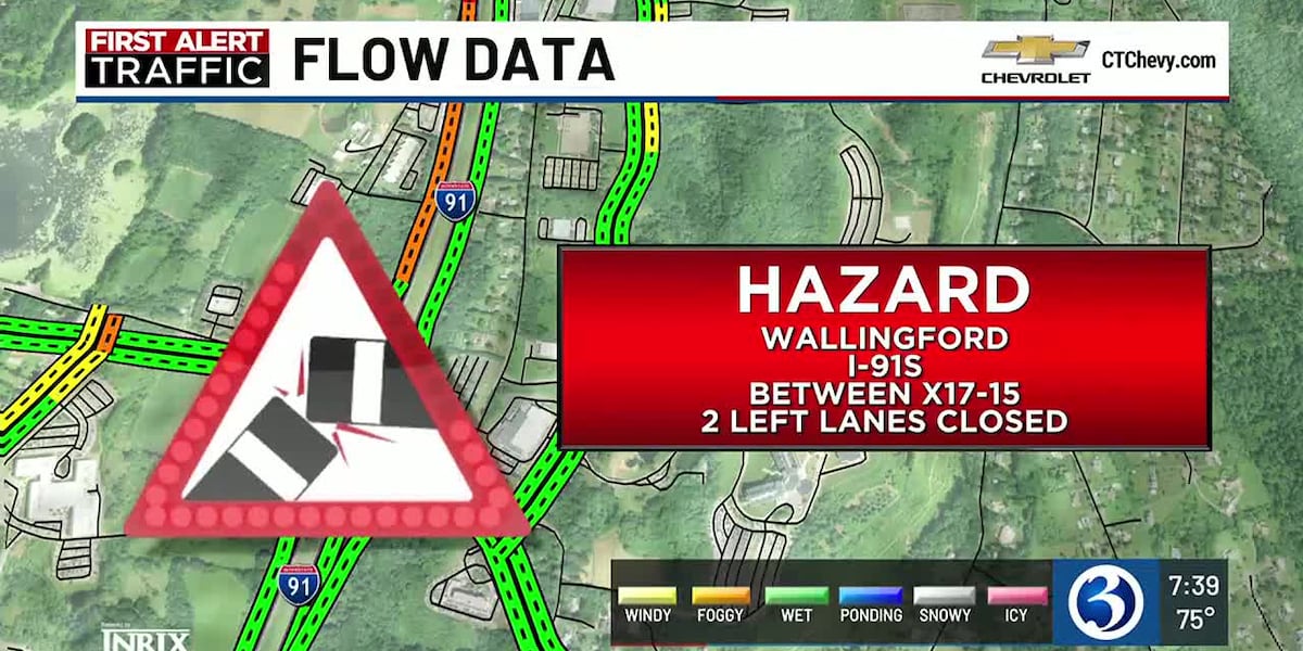 FIRST ALERT TRAFFIC: Vehicle fire closes lanes on I-91 south in Wallingford [Video]