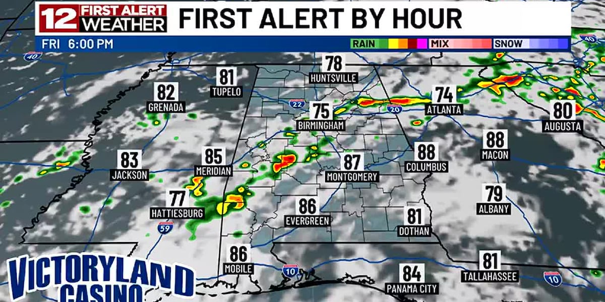 Tracking scattered rain and storm chances through the weekend. See the NEW First Alert update now. [Video]