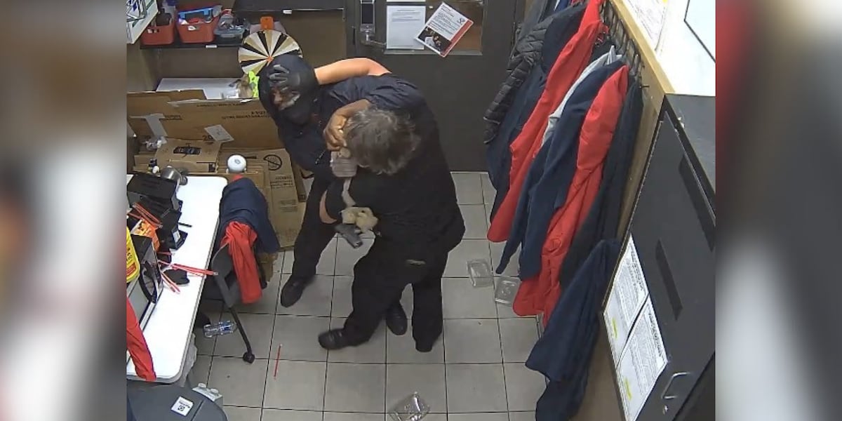 WATCH: Chick-fil-A employee fights off armed robber inside store [Video]