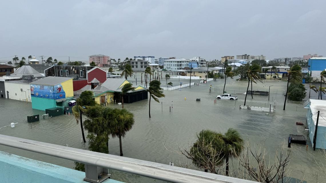 Fort Myers Beach flooding due to Tropical Storm Debby [Video]