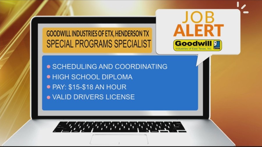 Goodwill Industries of East Texas in Henderson needs a Special Programs Specialist [Video]