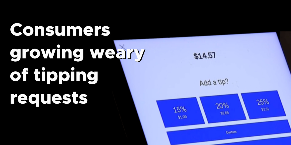 Consumers grow weary of tipping requests, survey finds [Video]