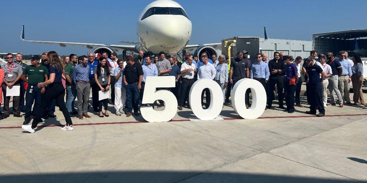 Zero to 500 in nine years  Mobiles Airbus plant hits milestone [Video]