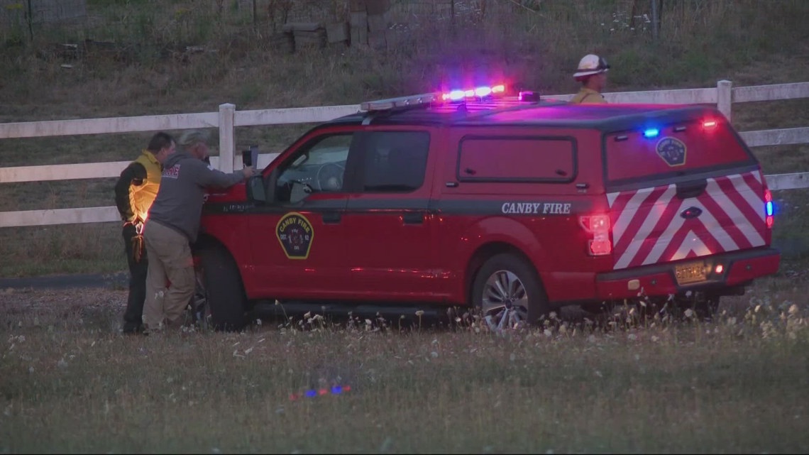 Fire burning between Canby and Oregon City under control after early morning scare [Video]