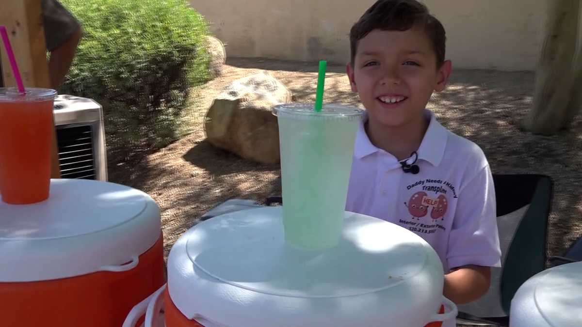 9-year-old sells lemonade to help pay for dad’s kidney surgery [Video]