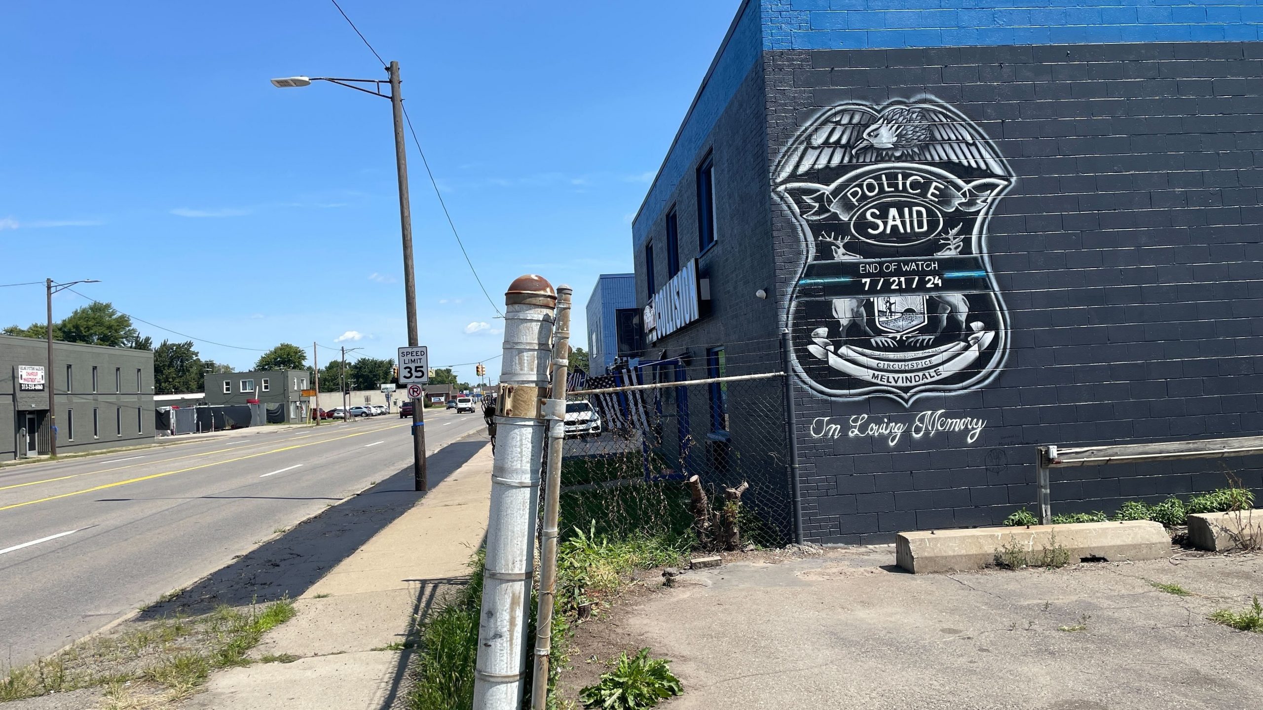 Mural on Melvindale business honors slain police officer [Video]