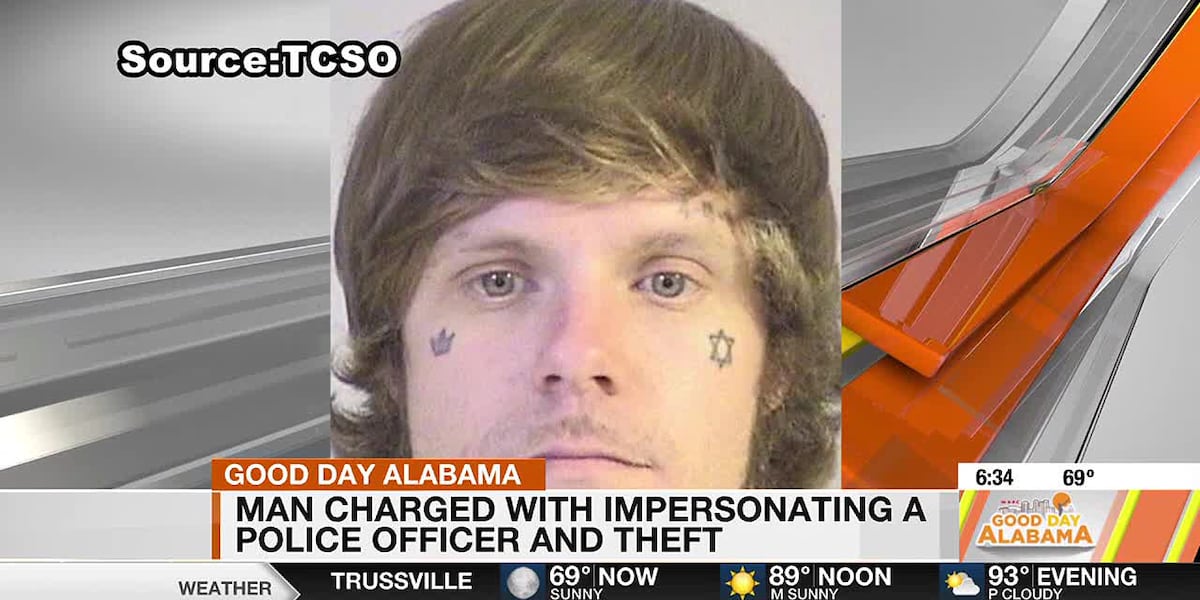 Man charged with impersonating a police officer and theft [Video]