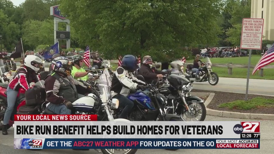 Bike run benefit builds homes for veterans [Video]