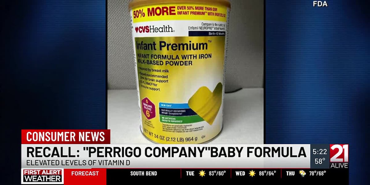 Infant formula recalled in 12 states including Indiana, FDA report shows [Video]