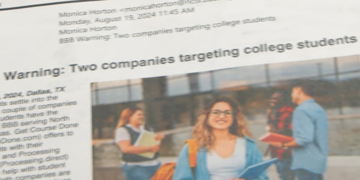 BBB warns citizens of two companies targeting college students [Video]