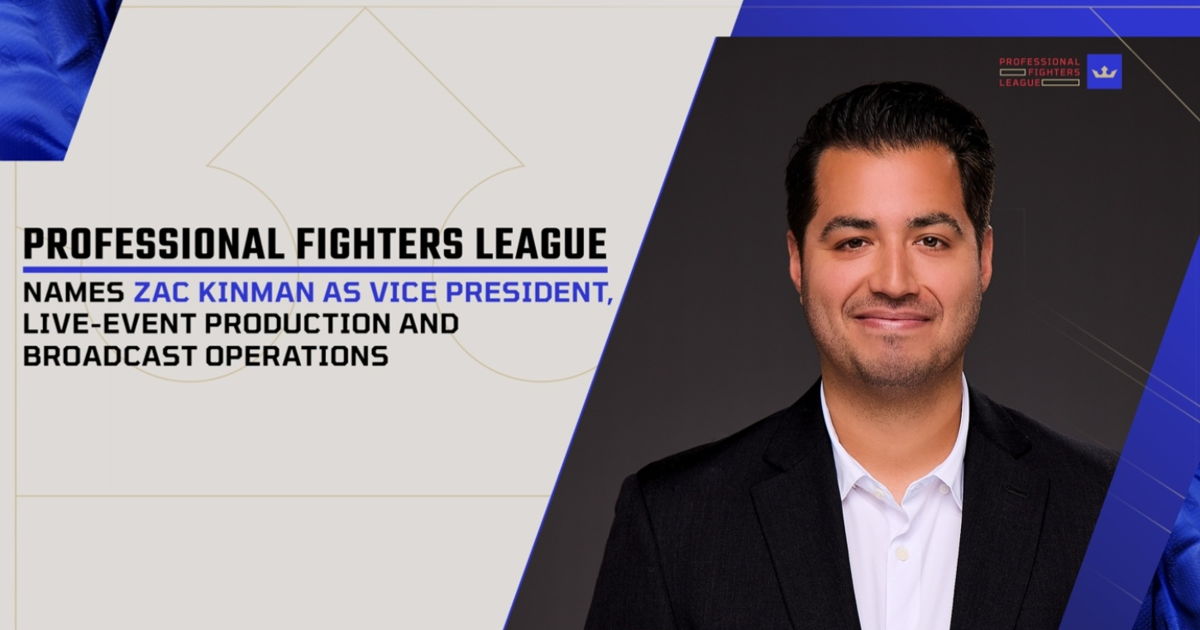 PFL appoint Zac Kinman Vice President of Live-Event Production and Broadcast Operations [Video]