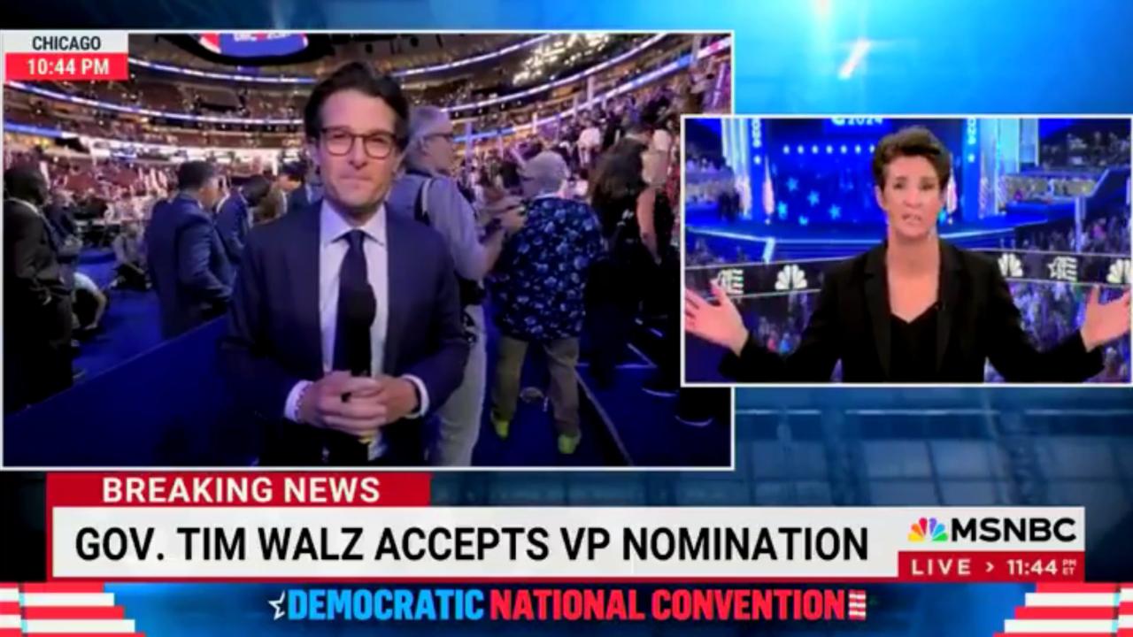 Rachel Maddow admits MSNBC hosts started ‘stamping and clapping’ during Walz’s DNC speech [Video]