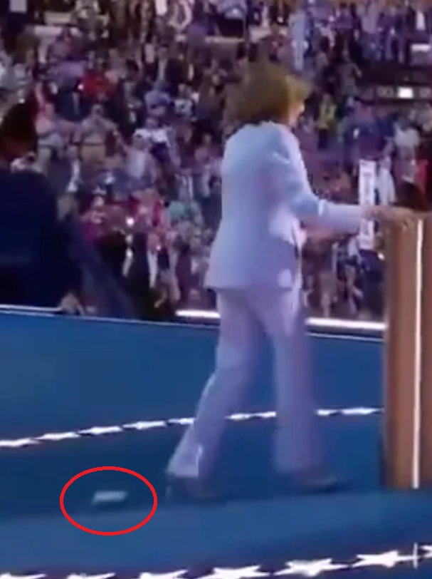 Nancy Pelosi Sparks Wild Speculation after Mystery Item Falls Out Her Pants Before DNC Speech: Was It Toilet Paper or Notecard? [Video]