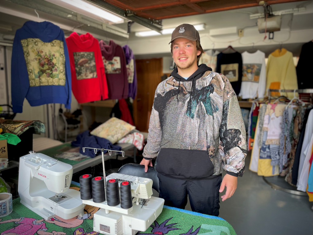 Guelph entrepreneur turns thrift store fabrics into one-of-a-kind sweaters [Video]