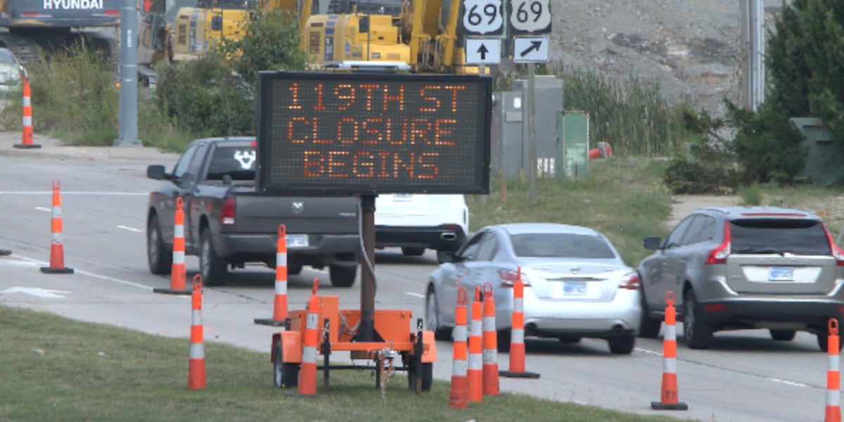 Businesses express concern as 119th Street at U.S. 69 closes for 60 days [Video]