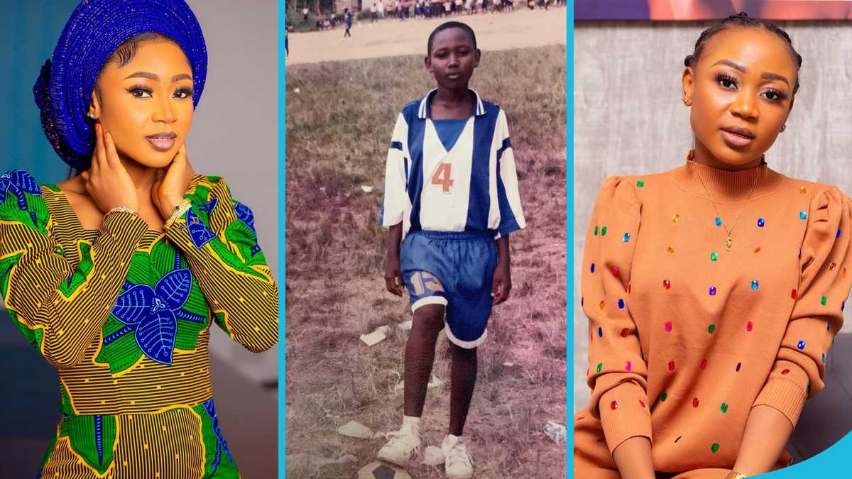 Akuapem Poloo Drops Old Photo From Primary School Of Her In A Football Jersey: “I’ve Come Far” [Video]