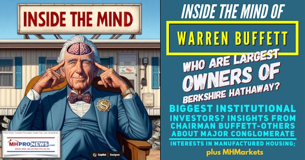 Who Are Largest Berkshire Hathaway Owners? Biggest Institutional Investors? Insights from Chairman Buffett-Other Major Conglomerate Interests in Manufactured Housing; Apple Tease [Video]