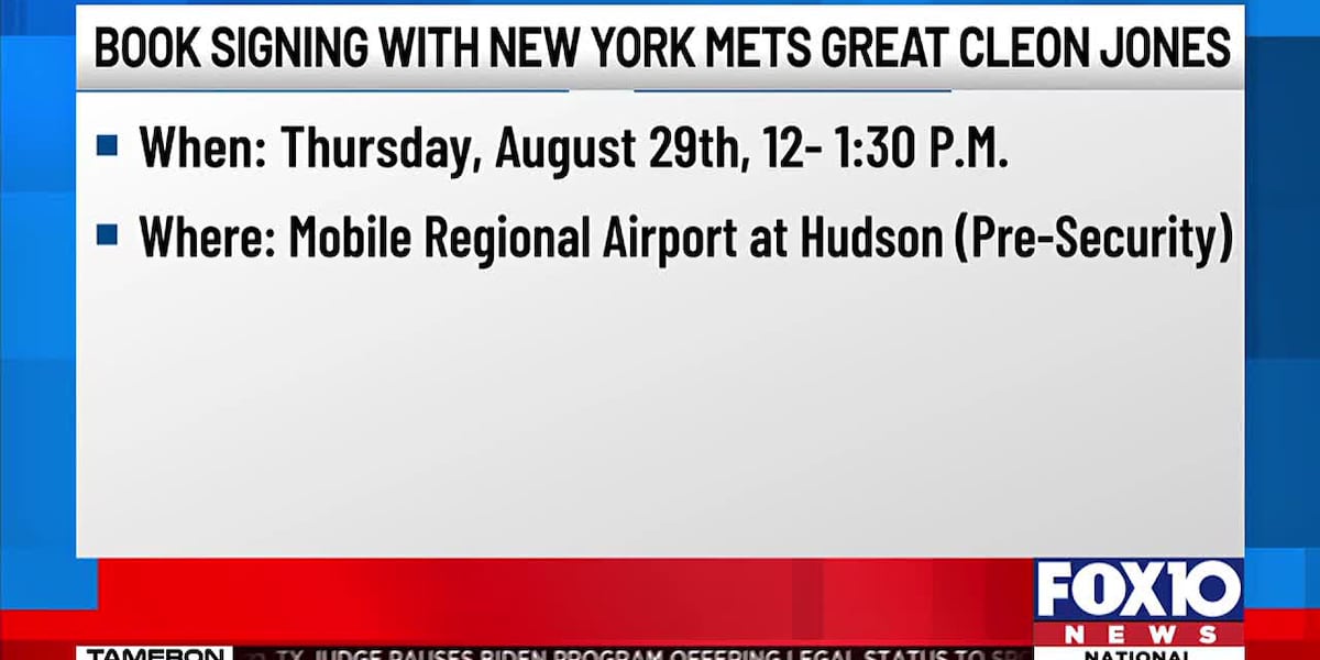 New York Mets great, Mobile native Cleon Jones to hold book signing Thursday in Mobile [Video]