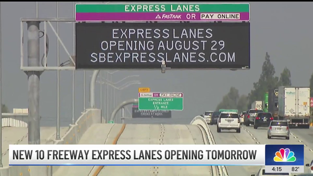 10 Freeway in Inland Empire gets express lanes Thursday  NBC Los Angeles [Video]