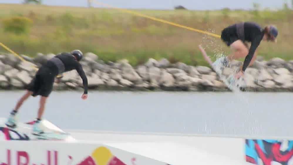 Redbull wakeboarding contest debuts in Milwaukee on Lake Michigan [Video]